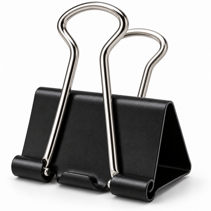🗂️ Black Binder Clips | Document Organization | Everyday Office & School Supplies