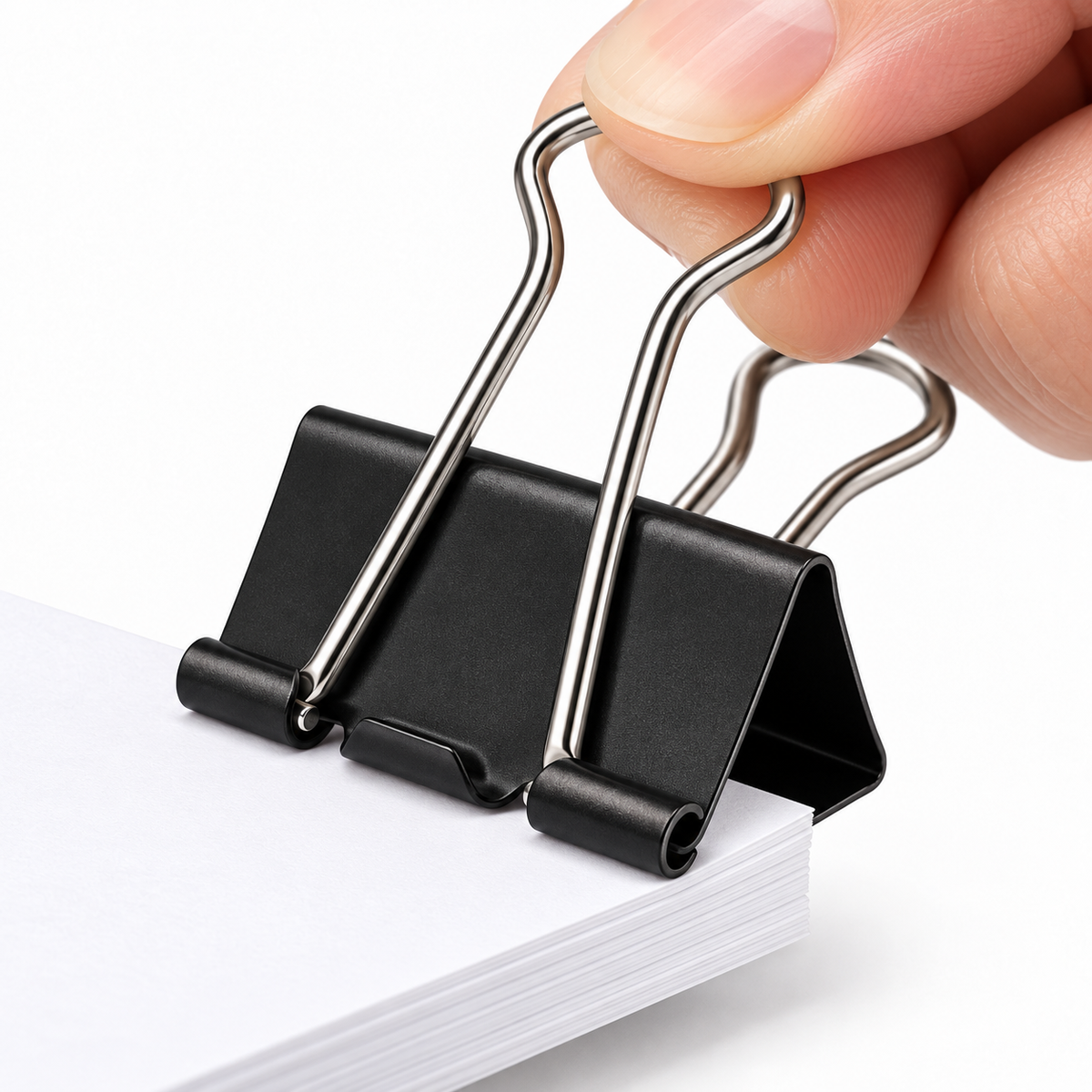 🗂️ Black Binder Clips | Document Organization | Everyday Office & School Supplies
