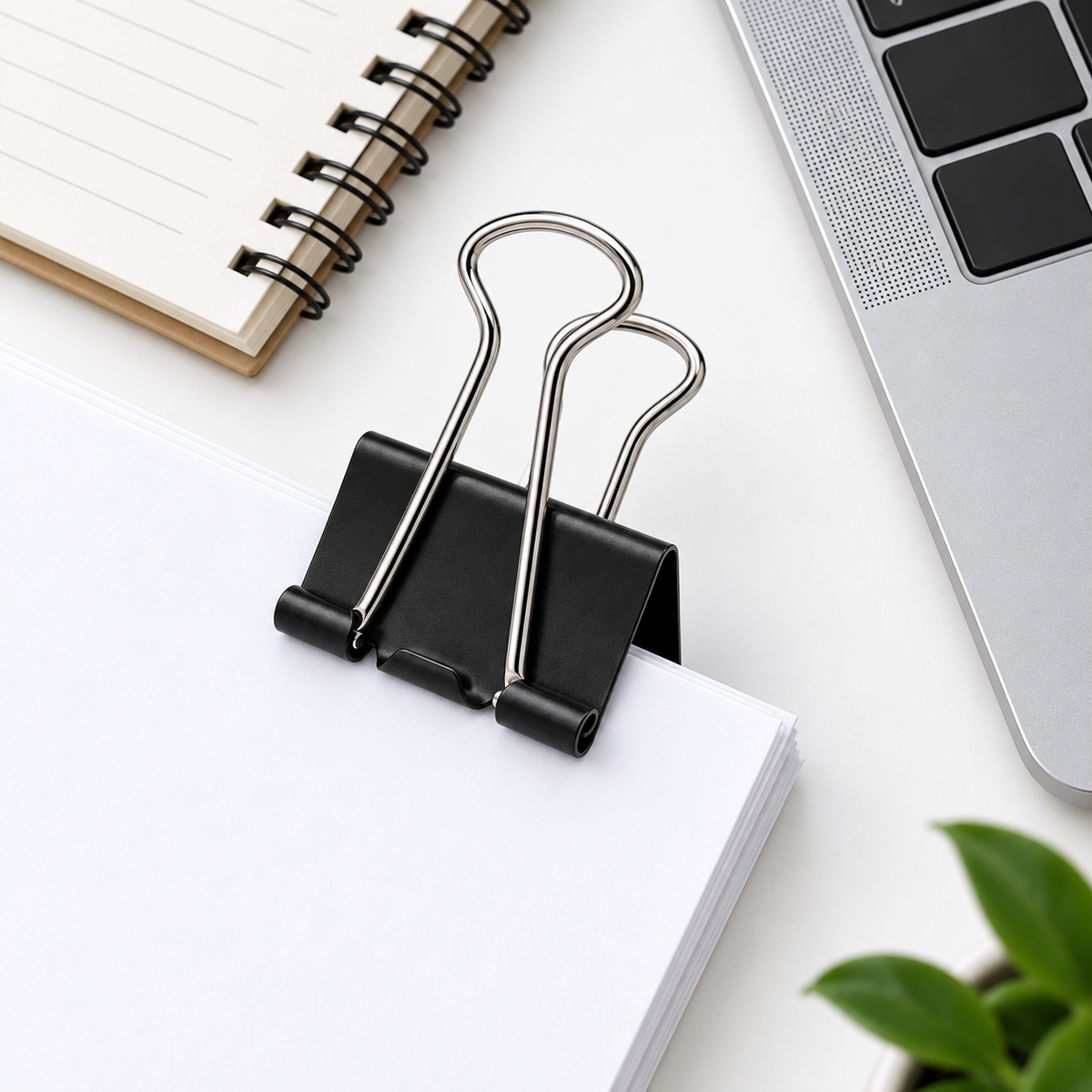 🗂️ Black Binder Clips | Document Organization | Everyday Office & School Supplies
