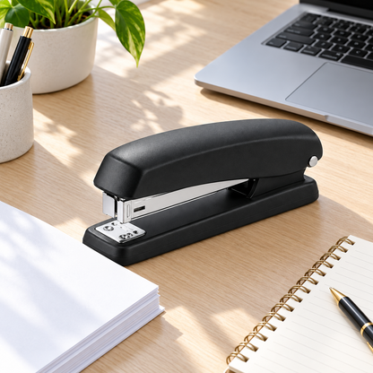 🔩 Black Stapler | Everyday Office Essential | Simple & Efficient Paper Binding