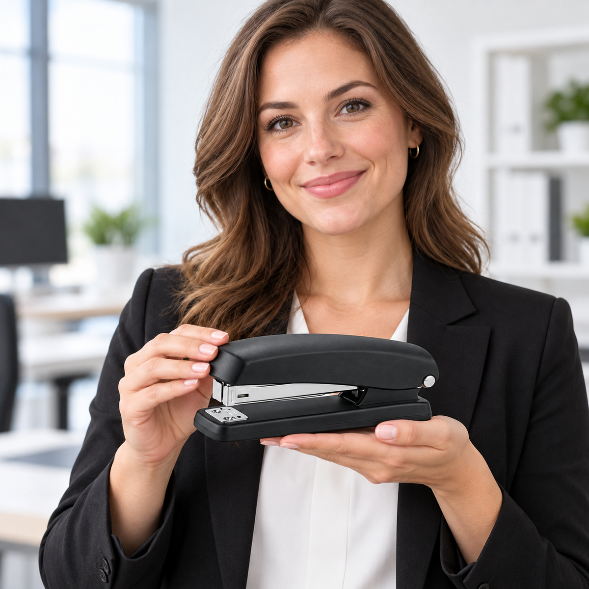 🔩 Black Stapler | Everyday Office Essential | Simple & Efficient Paper Binding