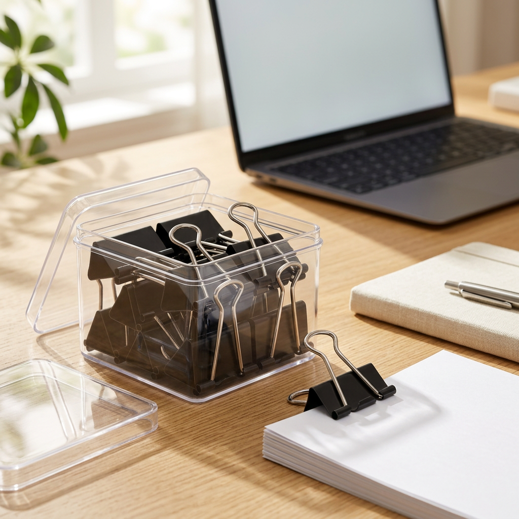 🗂️ Black Binder Clips | Document Organization | Everyday Office & School Supplies