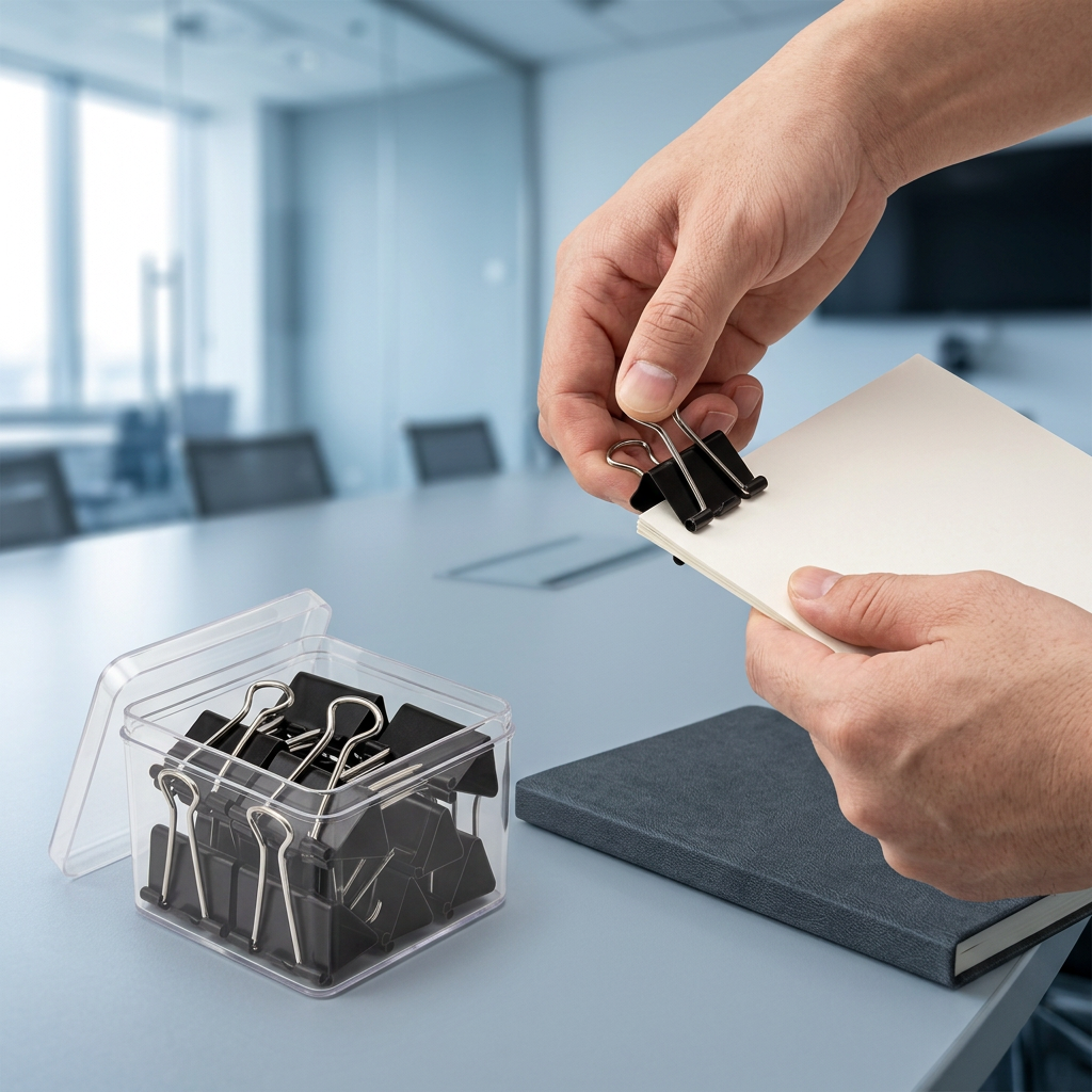 🗂️ Black Binder Clips | Document Organization | Everyday Office & School Supplies