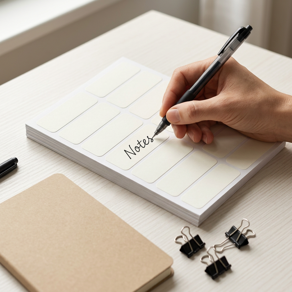 🏷️ Blank Adhesive Labels | Easy Organization | Simple Solutions for Everyday Sorting