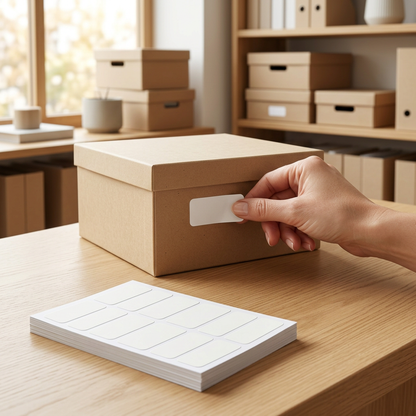 🏷️ Blank Adhesive Labels | Easy Organization | Simple Solutions for Everyday Sorting