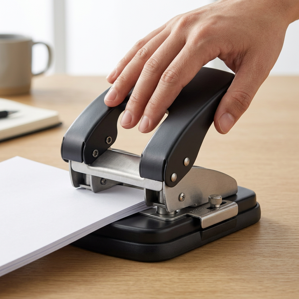 📚 Heavy-Duty Metal Hole Punch | Precise Paper Punching | Organized Filing