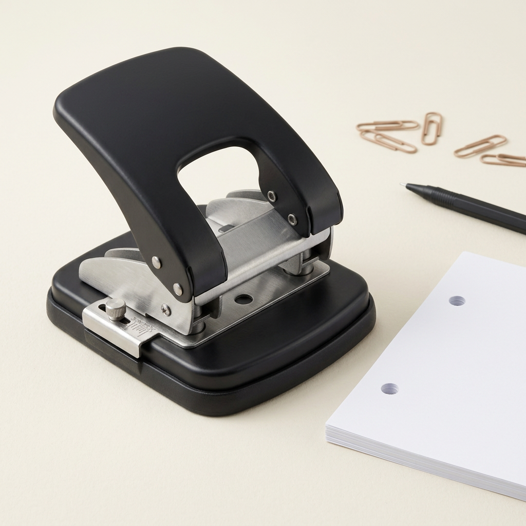 📚 Heavy-Duty Metal Hole Punch | Precise Paper Punching | Organized Filing