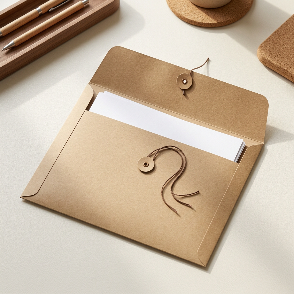 ✉️ Kraft Paper Document Envelope | Vintage Style | Office & File Organization