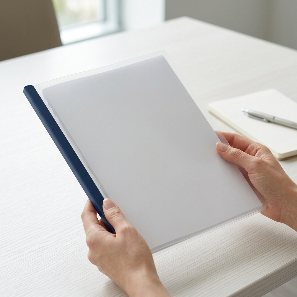 📄 Clear Document Folder | Minimalist Office Organization | Everyday File Storage