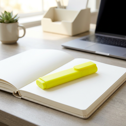 🖍️ Neon Yellow Highlighter | Bold Marking | Study, Office & Note Organization