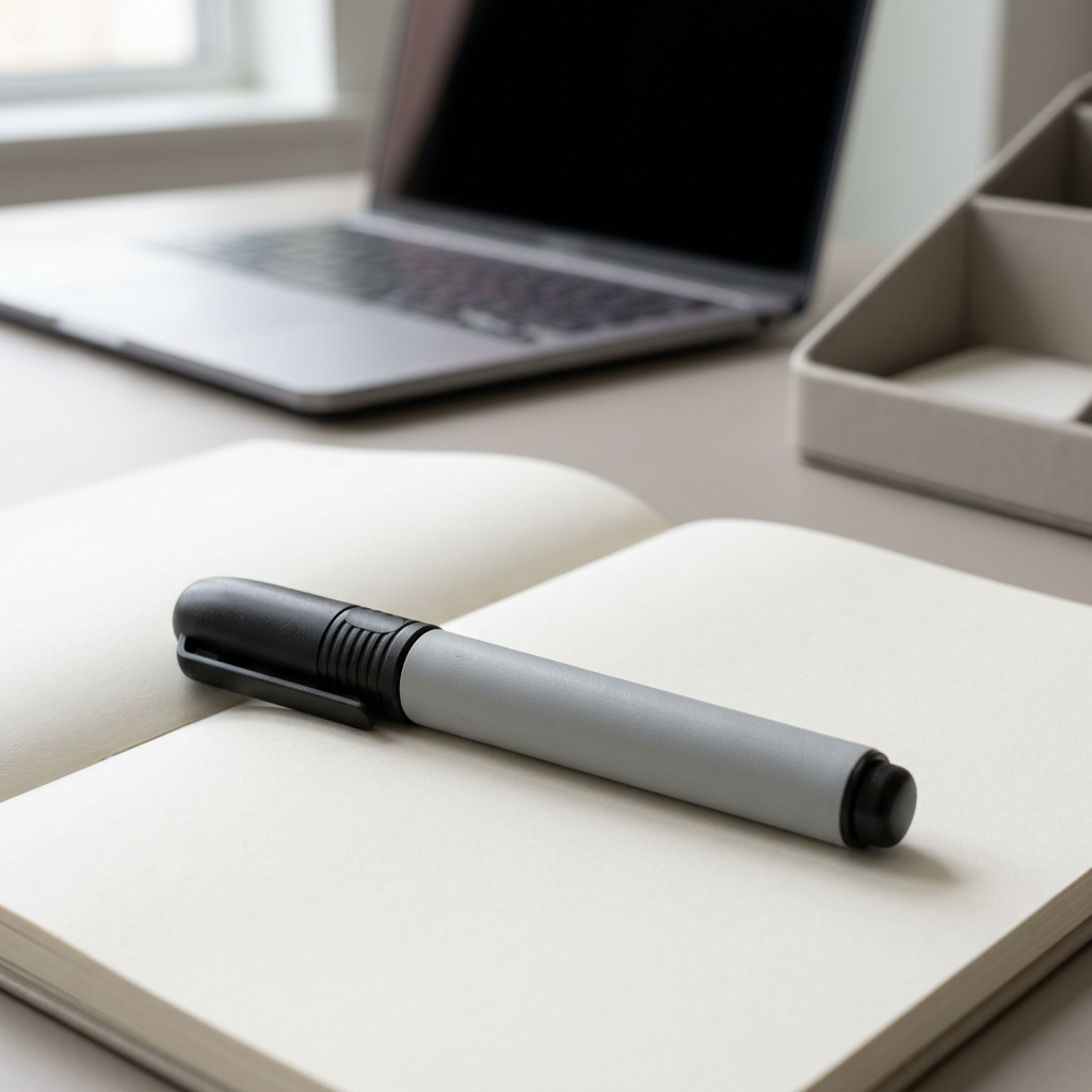 🖊️ Gray & Black Marker Pen | Everyday Writing | Office, Study & Creative Notes