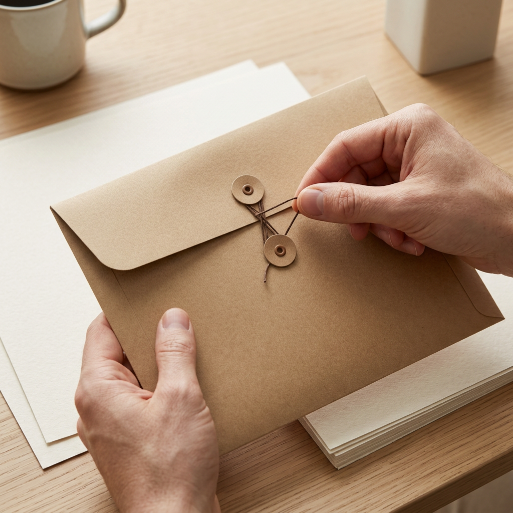 ✉️ Kraft Paper Document Envelope | Vintage Style | Office & File Organization
