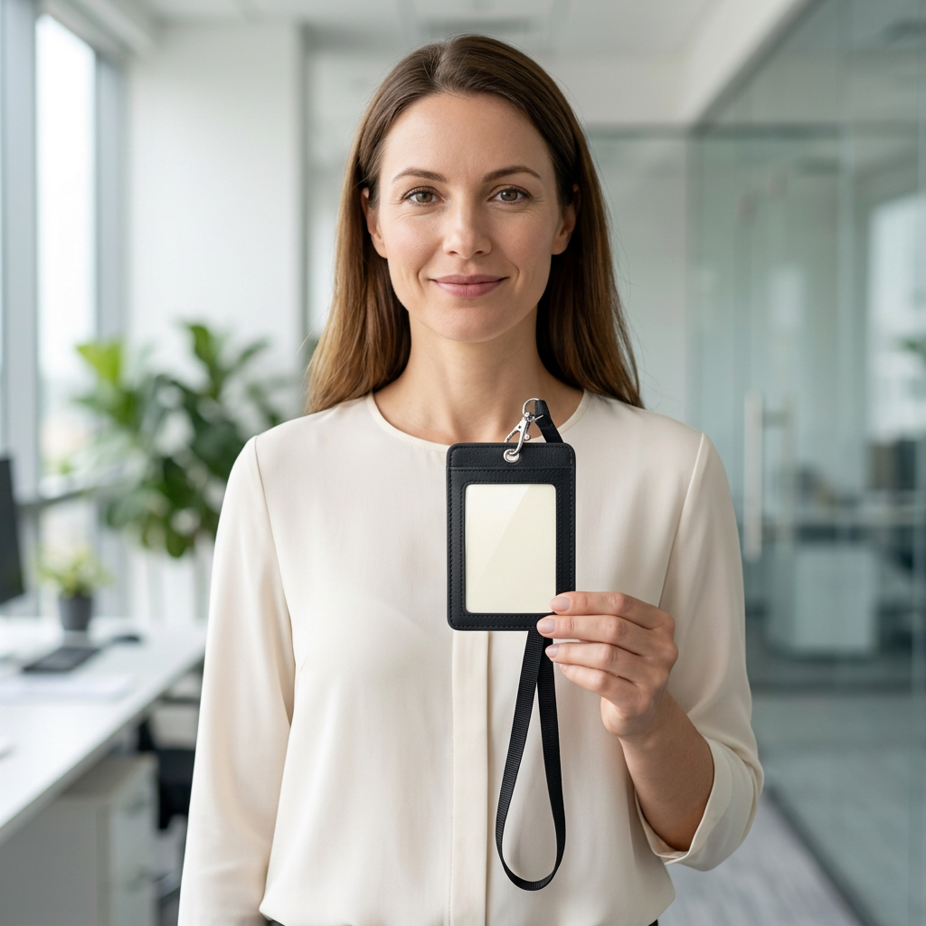 🪪 Vertical ID Badge Holder with Lanyard | Simple, Convenient & Professional