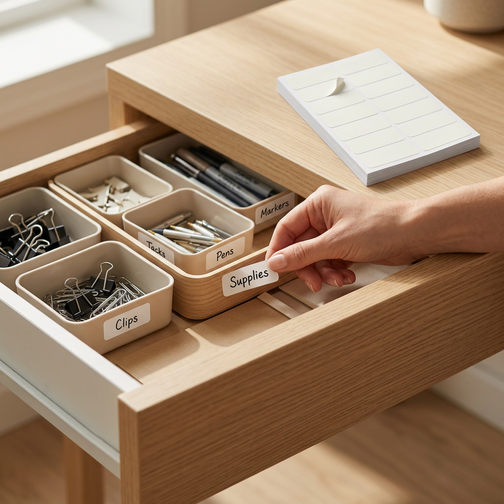 🏷️ Blank Adhesive Labels | Easy Organization | Simple Solutions for Everyday Sorting