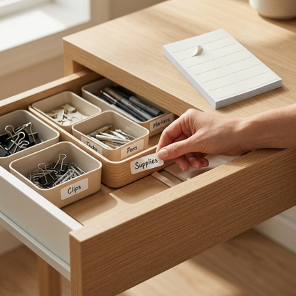 🏷️ Blank Adhesive Labels | Easy Organization | Simple Solutions for Everyday Sorting