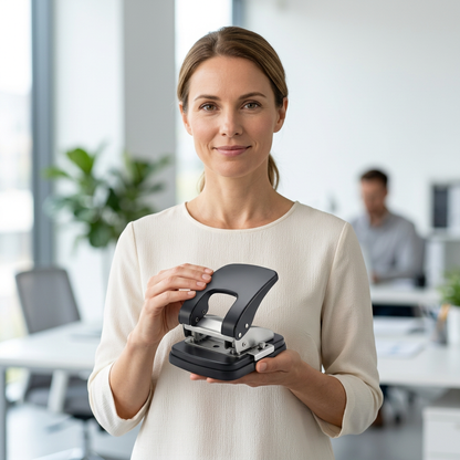📚 Heavy-Duty Metal Hole Punch | Precise Paper Punching | Organized Filing