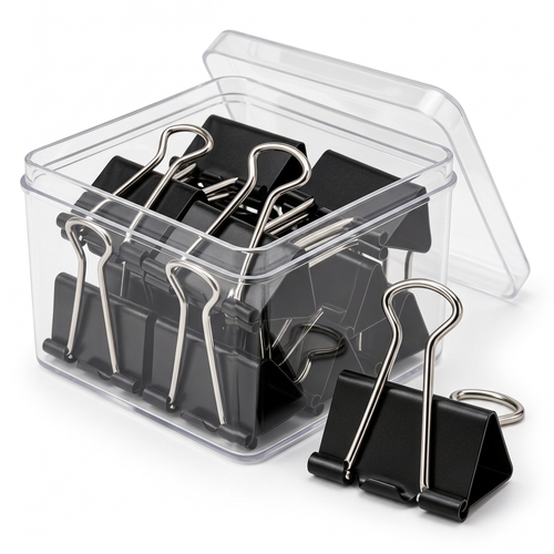 🗂️ Black Binder Clips | Document Organization | Everyday Office & School Supplies