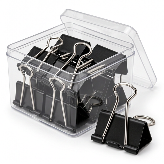 🗂️ Black Binder Clips | Document Organization | Everyday Office & School Supplies