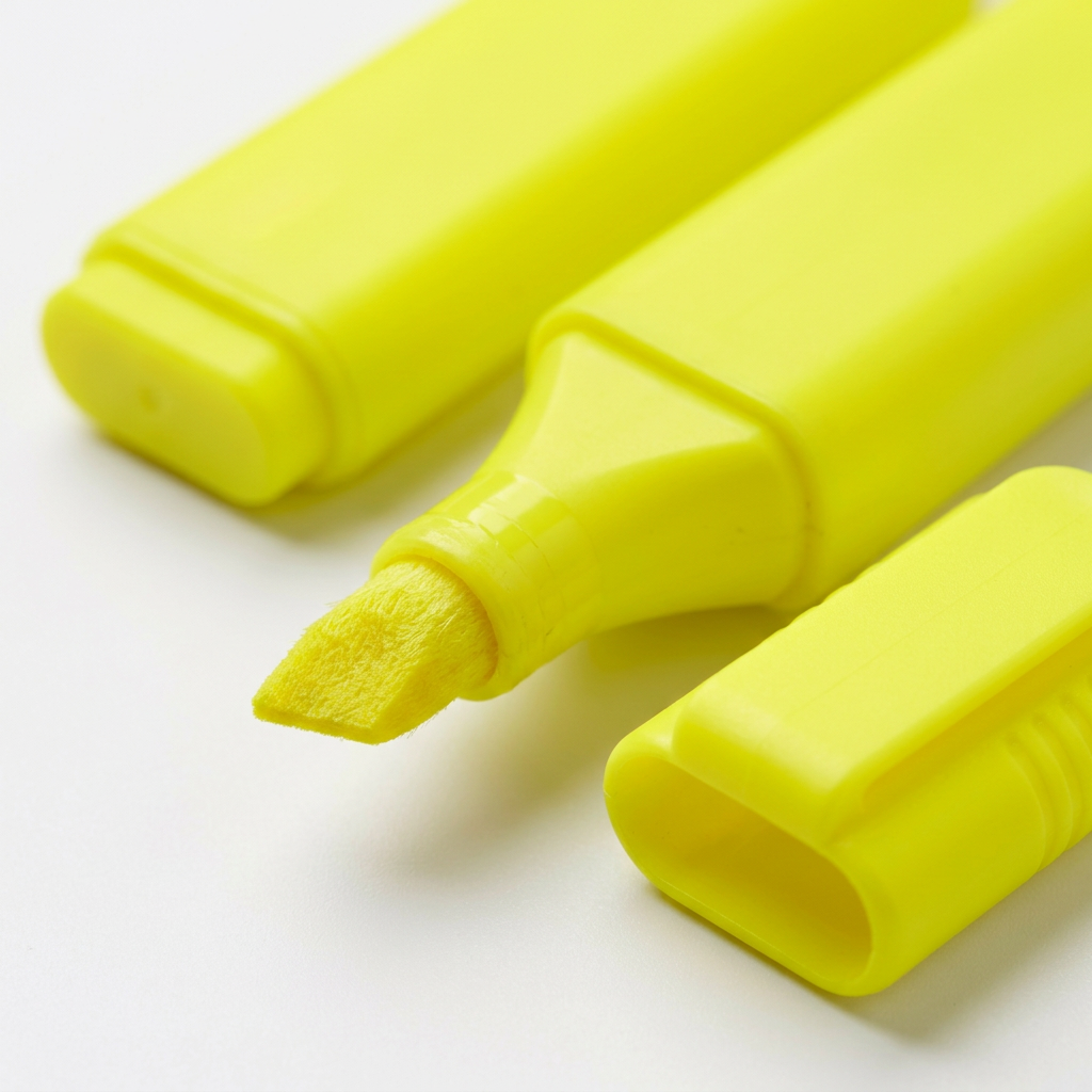 🖍️ Neon Yellow Highlighter | Bold Marking | Study, Office & Note Organization