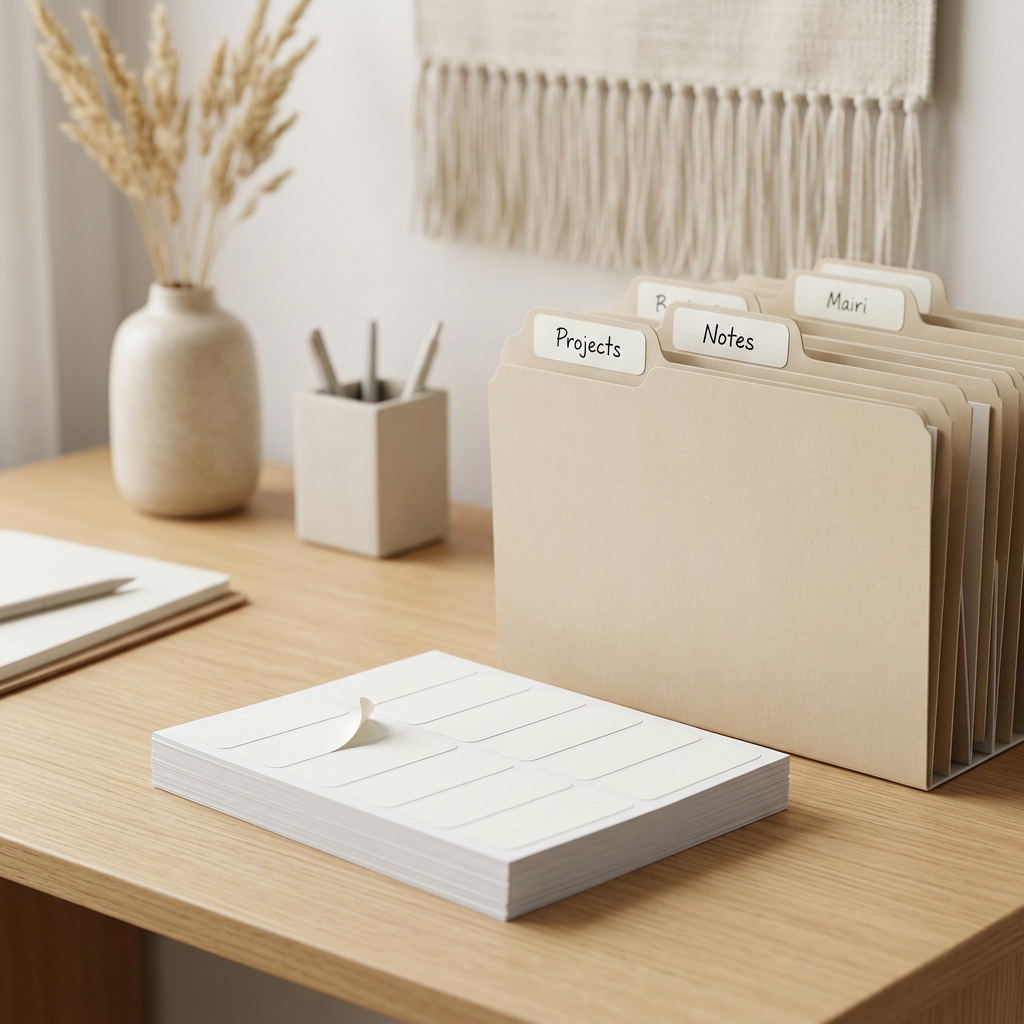 🏷️ Blank Adhesive Labels | Easy Organization | Simple Solutions for Everyday Sorting